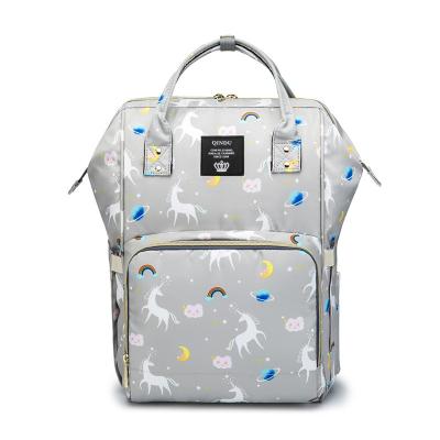 China Unicorn Diaper Backpack Multifunctional Waterproof Fashion Mom Bag Large Capacity Diaper Backpack for sale