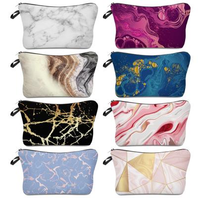 China Fashion Hot Sale Makeup Bag Marbling Pouch Waterproof Cosmetic Bags For Purse Toiletry Bag For Ladies for sale