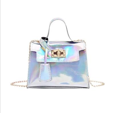 China Fashion Women Sequin Laser Bag Candy Color Daily Shoulder Bag Mini Faux Leather Crossbody Bag Feminine for sale