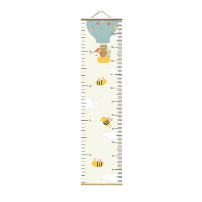 China WALL STICKER Baby Growth Chart Handing Ruler Wall Decor Height Canvas Removable Growth Chart For Kids for sale