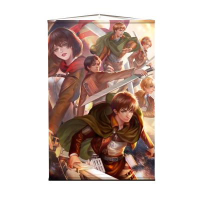 China Hot Selling Japanese Anime Waterproof Fabric Eco - Friendly Printing Custom Wall Rolls for sale