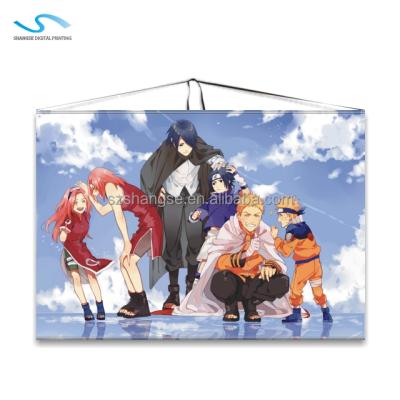 China Custom Modern Fabric Printing Scroll Wall Anime Canvas Prints Most Ideal Gift Printing Canvas For Festival Celebration for sale