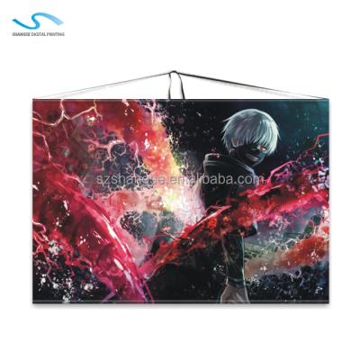 China Main Classic Kids Gifts Promotional Wall Scroll Anime Custom Design For Home Decoration for sale