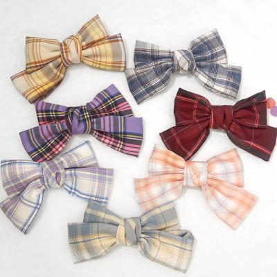 China Fashionable Hair Band DALLIS New Arrival Flower Print Cotton Bowknot Hair Bow With Clip For Kids Student Girl for sale