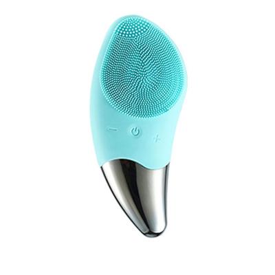 China Sonic For Blackheads Electric Facial Massager Brush DEEP CLEANSING Silicone Exfoliating Massage Pore Deep Face Brush Cleansing Device for sale