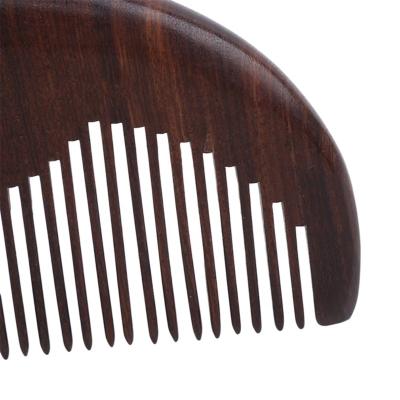 China High Quality Anti-Static Handmade Natural Wood Hair Comb Relay Comb Brown Color Hair Care Color Brown Sandalwood Carved Combs for sale