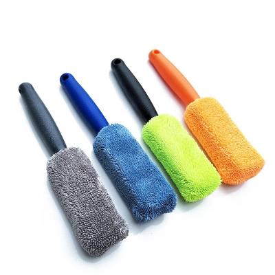 China Car Decoration Relay Car Supplies Brush Auto Wash Cleaning Brush Microfiber Wheel Rim Brush For Car Trunk Detailing Motorcycle for sale