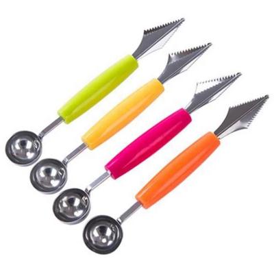 China Fruit Slicing Knife Watermelon Baller Stocked Ice Cream Relay Kitchen Accessory Dig Ball Scoop Spoon Baller Diy Assorted Cold Dishes Tool for sale