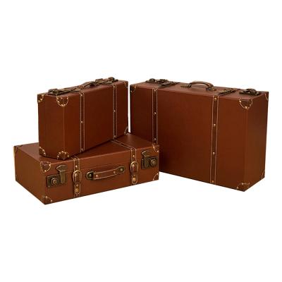 China Retro In Style Retro Running Leather Luggage Suitcase Luggage Box Luggage Sets Customize for sale