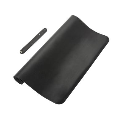 China Durable In Stock PU Leather Black Mouse Pad And Desk Writing Mat for sale