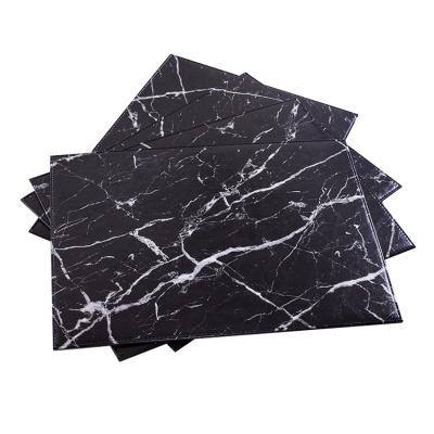 China Wholesale Marble Table Mats Placemat PU Leather Desk Pad Viable for Restaurant and Home for sale