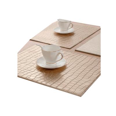 China Wholesale PU Leather Table Place Mat Pad Viable for Restaurant and Home for sale