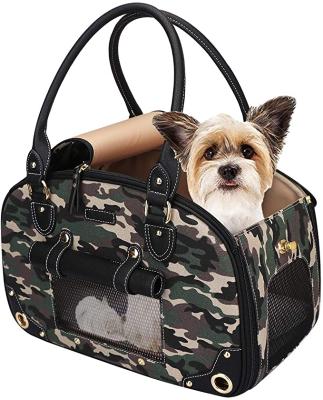 China Breathable Pet Travel Carrier Bag, Portable Pet Bag - Folding Fabric Pet Carrier with Zippers for sale