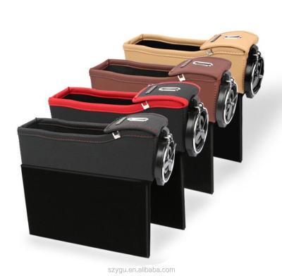 China Convenient Factory Selling Car Organizers Gap Seat Box Catcher With Cup Holder for sale