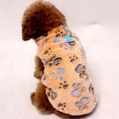 China Pawprint Sustainable Comfortable Cozy Small Dog Pajamas Cheap Dog Clothes Doggie Sweater Pet Clothes for sale