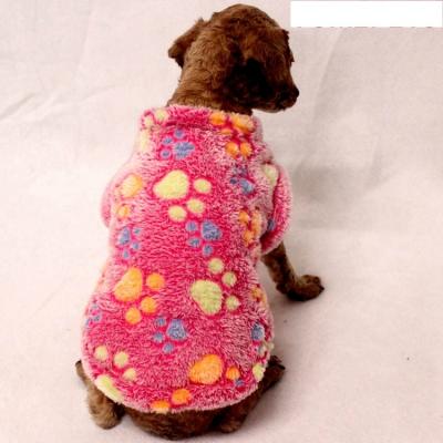 China Pawprint Sustainable Comfortable Cozy Small Dog Pajamas Cheap Dog Clothes Doggie Sweater Pet Clothes for sale