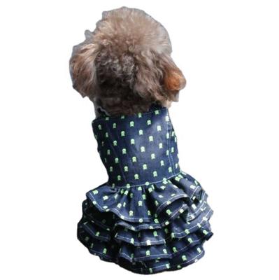 China Sustainable Adorable Dog Dress Up Doggy Princess Cute Skirt Skeleton Prints Cowboy Pet For Little Doggies for sale