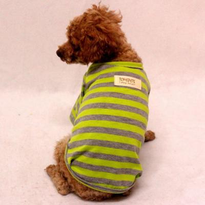 China Fashionable Small Dog Summer Fashionable USA Cute Stripe Pet T-shirt Puppy Doggy Clothes For 6 Size Doggies for sale