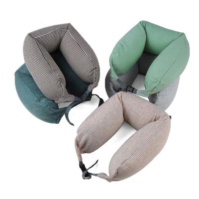 China Customized Magnetic U Shape Memory Foam Pillow Travel Neck Cervical Pillow For Car Office for sale