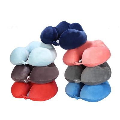 China Eco Friendly Airplane Rest Custom Logo Magnetic U Shape Neck Pillow For Travel for sale