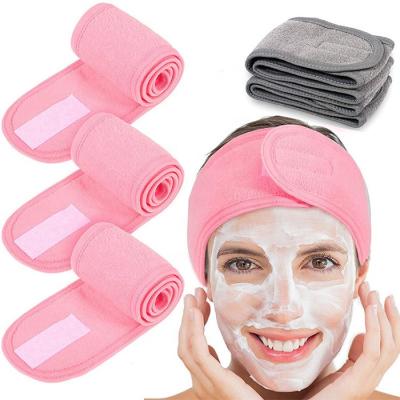 China Wholesale Breathable Price Adjustable Elasticity Microfiber Headband Microfiber SPA Facial Headband for sale