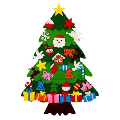 China Chirstmas Decor Factory Price DIY Felt Christmas Tree New Year Gifts Kids Toys Christmas Indoor Decoration for sale