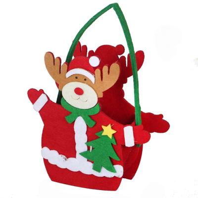 China Factory Price Disposable Eco - Friendly Christmas Ornaments Felt Candy Sack Christmas Gift Bags for sale