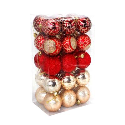 China Eco - Friendly Custom Design Plastic Christmas Ball Ornaments Promotional Christmas Logo Ball for sale