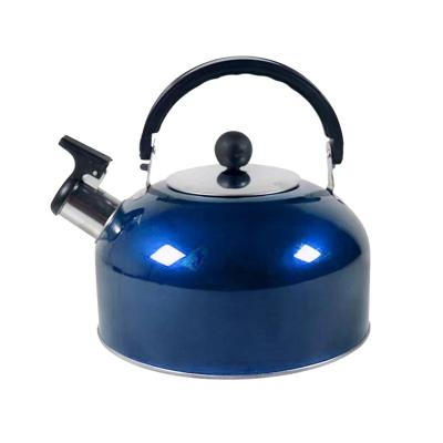 China Viable New Custom Color And Logo Wooden Folding Handle Kitchen Top Whistling Stove Kettle for sale