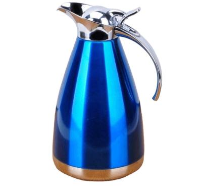 China High Quality Sustainable Stainless Steel 1.5L Double Wall Vacuum Hot Water Red Kettle Insulated Tea Coffee Thermal Pot For Home for sale