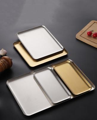 China Sustainable Stainless Steel &tabletop Dishes 304 Stainless Steel Plate Tray Stainless Steel Plates Kitchen for sale