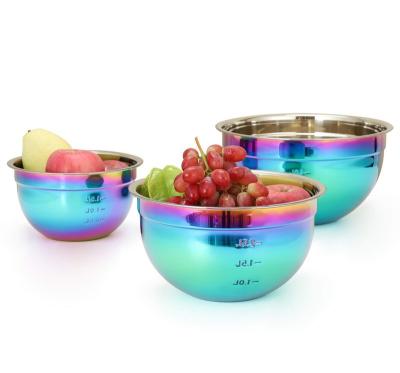 China Top Selling Factory Custom Made Sustainable Premium Nesting Bowls Stainless Steel Mixing Bowls Set Easy-Handle And Stability Design Mixing Bowl for sale