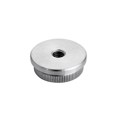 China Easy Installation Fixtures 50mm Stainless Steel Railing Stainless Steel Circle End Cap For Stainless Steel Pipe for sale