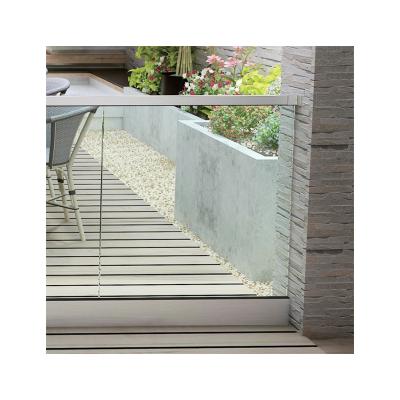 China Easy installation tempered glass aluminum u-channel profile balustrade swimming pool glass railing for frameless for sale