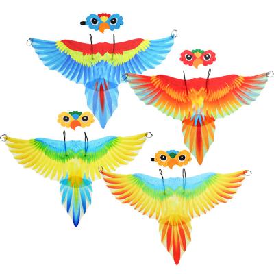 China Polyester Halloween Children Cartoon Parrot Wings Cloak Mask 2pcs Set Kids Birthday Party Performing Props Wholesale for sale