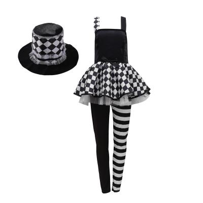 China New Style Carnival Fancy Women Clown Clown Clothes Halloween Cosplay Circus Fancy Costumes for sale