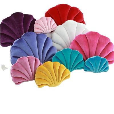 China New Korean Customizable Anti-static Velvet Shell Shape Pillow Home Decoration Home Cushion for sale