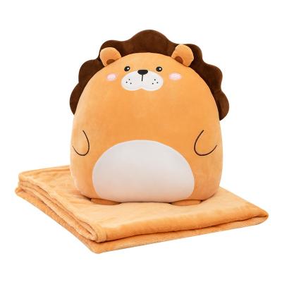 China Anti-static Customizable Animal Car Cartoon Pillow Cushion Lumbar Pillow Three-in-One The Office Nap Cushion for sale