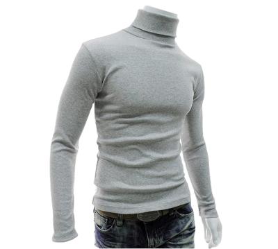 China Cheap Plain Sweater Men's Long Sleeve Anti-pilling Winter Cotton Knitted Turtle Neck Sweater for sale