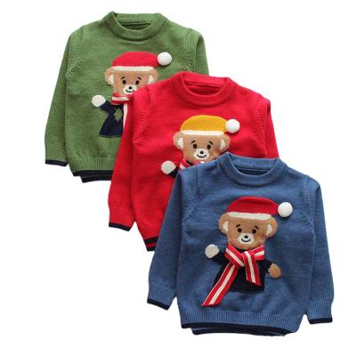 China Anti-pilling Winter Boy Sweater Christmas, Kids Intarsia Long Sleeve Angora Knit Pullover Sweater for sale