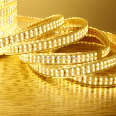 China Outdoor and indoor decoration 2835 180leds 12mm double row led flexible strip light 220v for sale