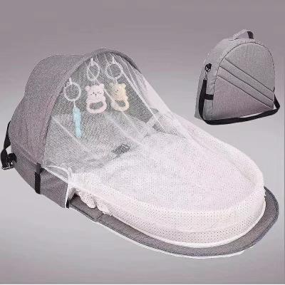 China 2021 safe new design most popular baby safety isolation bed baby nest bed bumper can put in portable backpack for sale