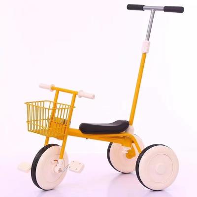 China 2019 safe hot sale baby tricycle princess tricycle for kids 1-6 years old 3 wheels baby toy car tricycle with push bar for sale