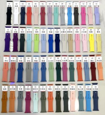 China 38mm / 42mm Plastic Smart Watch Bands Silicone Straps For Apple Watch for sale