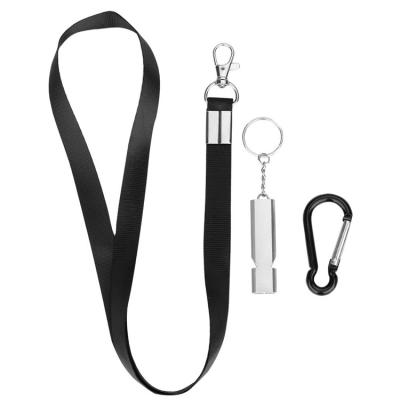 China Sports campsite. Dual Tube Survival Whistle Blast Whistle High Frequency Aluminum Alloy Metal Whistle Maker Set for sale