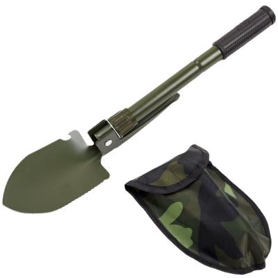 China Portable Folding Steel Shovel Outdoor Camping Shovel EDC Shovel Tactical Survival Folding Steel Shovel For Garden for sale