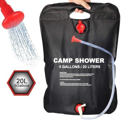 China Wholesale Camping 20L Beach Outdoor Spot Portable Shower 5 Gallon Heat Pipe Bag Water Heater Solar Gear Outdoor Other Camping for sale