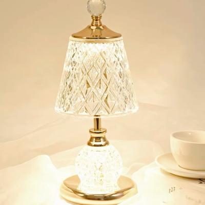 China Contemporary High Quality Bedroom Decoration Gift Glass Shade Led Table Lamp for sale