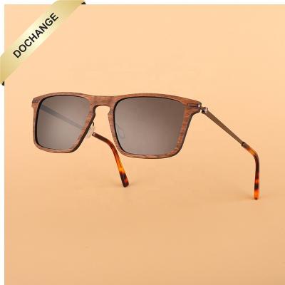 China Custom Bamboo Fashion Black Mirror Logo Metal Eye OEM Spring Frame Newest Fashion Sunglasses 2022 Vintage Wooden Sunglasses for sale