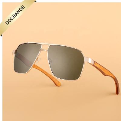 China Fashion Sunglasses 2022 Big Shades Wooden Metal Shades Bamboo Fashion Eco-friendly Oversized Sunglasses Cheap OEM Ready Goods for sale